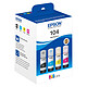 Epson 104 EcoTank 4 colori Multipack - Flacone d'inchiostro nero, ciano, magenta, giallo (260 ml)