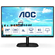 AOC 23.8" LED - 24B2XH Ecran PC Full HD 1080p - 1920 x 1080 pixels - 4 ms (gris à gris) - Format large 16/9 - Dalle IPS - HDMI - VGA - Noir