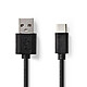 Nedis USB-C / USB-A cable - 2 m (Black) USB-C to USB-A 2.0 Cable - Mle / Mle - 2 m (Black)
