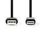 Review Nedis Pack of 10x USB-C / USB-A cables - 1 m (Black)