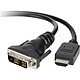 Belkin Câble HDMI/DVI (Mâle / Mâle) - 1.8 m Câble HDMI mâle/DVI-D Single Link mâle - 1.8 mètre