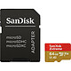 Adattatore SD SanDisk Extreme microSDXC UHS-I U3 A2 V30 64 GB Scheda di memoria MicroSDXC UHS-I U3 A2 V30 64GB