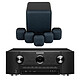 Marantz SR6015 Noir + Monitor Audio MASS 5.1 Noir Amplificateur Home Cinema 9.2 - 110W/canal - Dolby Atmos/DTS:X - IMAX Enhanced - HDMI 8K - Upscalling 8K - HDR - Wi-Fi/Bluetooth - AirPlay 2 - Multiroom + Ensemble 5.1 avec caisson de basses filaire
