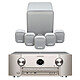 Marantz SR6015 Argent/Or + Monitor Audio MASS 5.1 Blanc