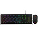 Advance GTA 210 Duo Wired mouse/keyboard set - flat keys (chiclet) - optical sensor 2400 dpi - 6 buttons - RGB backlight - AZERTY, French