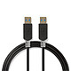 Nedis Câble USB 3.0 - 2 m (Noir) Câble USB-A vers USB-A 3.0 (USB 3.2 Gen 1) - Mâle / Mâle - 2 m (Noir)
