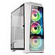 Abkoncore H300G - White Medium tower enclosure with tempered glass side panel and RGB lighting