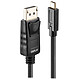 Lindy Cordon USB-C / DisplayPort 4K (10m) Cordon USB Type C / DisplayPort 4K - mâle/mâle - 10 mètres - résolution maximale 3840x2160@60Hz - revêtement plaqué or