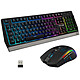 The G-Lab Combo Tungsten Wireless keyboard/mouse set for gamers - membrane switches - 2400 dpi optical sensor - backlighting - AZERTY, French