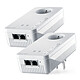 devolo Mesh WiFi 2 Starter Kit Pack of 2 powerline adapters 2400 Mbps (2x devolo MESH WiFi 2 - 2x RJ45 - Intgre socket) - Wi-Fi Mesh - MU-MIMO - G.hn standard
