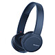 Sony WH-CH510 Blue Wireless on-ear headphones - Bluetooth 5.0 - 35h battery life - Controls/Microphone - USB-C