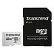 Transcend MicroSDHC 300S 32GB + Adaptador SD Tarjeta de memoria MicroSDHC UHS-I U1 A1 Clase 10 32 GB