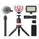 Boya BY-VG350 Video/streaming kit for smartphone with super-cardiode microphone, LED light, mini-tripod, ball head, extension tube and windscreen (3.5 mm jack)