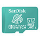 SanDisk microSDXC Nintendo Switch 512 Go Carte microSDXC 512 Go pour console Nintendo Switch / Switch Lite