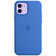Funda de silicona con MagSafe azul Capri Apple iPhone 12 / 12 Pro Funda de silicona con MagSafe para Apple iPhone 12 / 12 Pro