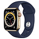 Apple Watch Series 6 GPS Cellular Stainless Steel Deep Navy Sport Strap Black 40 mm 4G Connected Watch - Stainless Steel - Waterproof - GPS - Heart Rate Monitor - Retina Always On - Wi-Fi 5 GHz / Bluetooth - watchOS 7 - Sport strap 40 mm