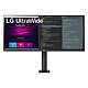 LG 34" LED - 34WN780-B 3440 x 1440 pixels - 5 ms (gris à gris) - 21/9 - Dalle IPS - HDR10 - FreeSync - HDMI/DisplayPort - Haut-parleurs - Pied + bras articulé - Noir