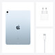 Apple iPad Air (2020) Wi-Fi + Cellular 256 Go Bleu ciel · Reconditionné pas cher