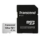 Transcend MicroSDHC 300S 128 Go + Adaptateur SD Carte mémoire MicroSDXC UHS-I U3 A1 V30 128 Go