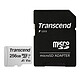 Transcend MicroSDHC 300S 256 Go + Adaptateur SD Carte mémoire MicroSDXC UHS-I U3 A1 V30 256 Go