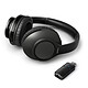 Philips H6206 Noir Casque circum-aural sans fil fermé - Bluetooth 5.1 - Clé USB Bluetooth - Commandes/Micro - Autonomie 18h