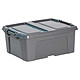 CEP Strata Storage box 24L Anthracite Polypropylene storage box 100% recycled and recyclable - 24 litres - Grey Anthracite