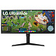 LG 34" LED - UltraWide 34WP65G 2560 x 1080 pixels - 1 ms - 21/9 - Dalle IPS - HDR400 - FreeSync - 75 Hz - HDMI/DisplayPort/USB-C - Hauteur ajustable - Noir/Rouge