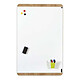 CEP Rocada Tableau magnétique blanc et bois Tableau magnétique, effaçable à sec avec fixation pour papier 75 x 115 cm, blanc et bois