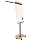 CEP Rocada Mobile conference table, white and wood Mobile conference table with writing surface 99 x 69 cm, white and wood