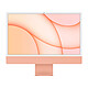 Apple iMac (2021) 24" 16 Go / 2 To Orange (Z132-16GB/2TB-O) Magic Keyboard avec Touch ID Puce Apple M1 16 Go SSD 2 To Ecran Retina 4.5K 24" Wi-Fi AX/Bluetooth Thunderbolt/USB 4 USB-C 3.1 Gigabit Ethernet Webcam macOS Big Sur