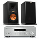 Yamaha MusicCast R-N303 Silver + Klipsch RP-160M Ebony 2 x 100 W Integrated Stereo Receiver - Wi-Fi/Bluetooth/DLNA - AirPlay - Multiroom + 100 W Compact Bookshelf Speakers (per pair)