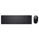 Dell KM5221W Wireless set with keyboard (AZERTY French) and ambidextrous 3-button optical mouse
