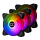 Xigmatek BX120 Galaxy III Essential Pack de 3 - Noir Pack de 3 ventilateurs de boîtier 120 mm avec LED RGB adressables et télécommande