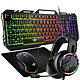 Spirit of Gamer PRO-MKH5 Gamer kit with RGB backlighting - wired semi-mechanical keyboard (French AZERTY), wired optical 6400 dpi 7 button mouse, headset and mouse pad
