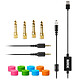 Pack de accesorios RODE RODECaster Pro Kit de accesorios con cable de alimentación, adaptador de 3,5/6,35 mm, cable TRRS/TRRS de 3,5 mm y 8 anillos de colores
