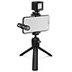 RODE Vlogger iOS Kit Kit vlog complet pour iPhone avec micro cardioïde compact, pince smartphone, trépied, éclairage et câble USB-C