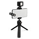 Kit RODE Vlogger USB-C Kit de vlog completo con micrófono compacto cardioide, clip para smartphone, trípode, luz y cable USB-C