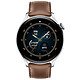 Huawei Watch 3 Classic Brown Smartwatch - Waterproof 50 m - GPS/GLONASS - Heart rate monitor - 1.43" AMOLED display - 466 x 466 pixels - 16 GB - Bluetooth 5.2 - Brown leather strap