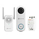 EZVIZ DB1C Wi-Fi smart digital doorbell kit with built-in camera and speakers, chime and standard transformer