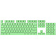 Corsair PBT Double-Shot Pro Keycaps (Green) Set of replacement keys - green colour - AZERTY, French