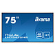 iiyama 74.5" LED - ProLite LH7542UHS-B3 3840 x 2160 pixels 16:9 - IPS - 1400:1 - 500 cd/m² - 8 ms - Android OS - HDMI/DP/VGA/DVI - Ethernet - Haut-parleurs intégrés - 18/7 - Noir