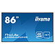 iiyama 85.6" LED - ProLite LH8642UHS-B3 3840 x 2160 pixel 16:9 - IPS - 1200:1 - 500 cd/m² - 8 ms - Android OS - HDMI/DP/VGA/DVI - Ethernet - Altoparlanti integrati - 18/7 - Nero