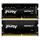 Avis Kingston FURY Impact SO-DIMM 16 Go (2 x 8 Go) DDR4 3200 MHz CL20 · Occasion