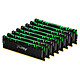 Kingston FURY Renegade RGB 256 Go (8 x 32 Go) DDR4 3200 MHz CL16 Kit Octo Channel 8 barrettes de RAM DDR4 PC4-25600 - KF432C16RBAK8/256