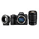 Nikon Z 6II + 24-200 + FTZ Appareil photo hybride plein format 24.5 MP - 51 200 ISO - Ecran 3.2" tactile inclinable - Viseur OLED - Vidéo 4K/60p - Wi-Fi/Bluetooth - 2 slots mémoire (boîtier nu) + Téléobjectif 24-200mm f/4-6.3 VR + Adaptateur pour monture FTZ