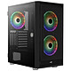 Aerocool Graphite ARGB Medium tower case with mesh front, tempered glass side panel and ARGB backlight