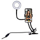 BIGBEN Kit de Vlogging Abrazadera + Luz LED S Brazo desmontable + anillo luminoso de 9 cm de diámetro + soporte giratorio para el smartphone