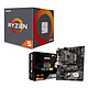 Kit de actualización de PC AMD Ryzen 5 1600 AF MSI B450M PRO-M2 MAX Placa base Socket AM4 AMD B450 + AMD Ryzen 5 1600 AF Wraith Stealth Edition (3,2 GHz / 3,6 Ghz)