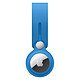 Apple AirTag Capri Blue Leather Loop  Leather loop for AirTag bluetooth tracker