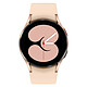Samsung Galaxy Watch4 (40 mm / Oro rosa) Reloj Smartwatch - Aluminio - Impermeable IP68 - GPS/Compás - RAM 1,5 Gb - Pantalla Super AMOLED 1,2" - 16 Gb - NFC/Wi-Fi/Bluetooth - 247 mAh - Android Wear 3.0 - Correa de silicona 40 mm
